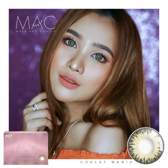 SOFTLENS X2 MAC COKLAT MANIS MINUS 0.50 S.D -6.00