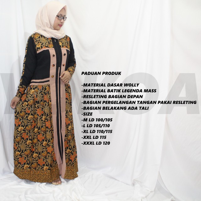 GAMIS KOMBINASI TERBARU 2020 GAMIS BATIK KOMBINASI FORMAL COD