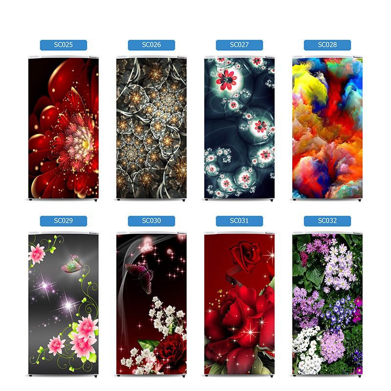 Stiker Kulkas 1Pintu & 2Pintu Bunga2