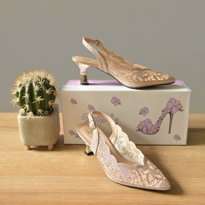 2 Step SYERLY - Sepatu Pesta 6cm wanita import fashion XG9-02