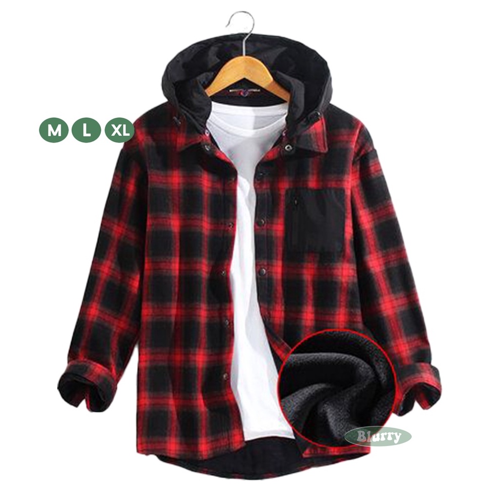 FLANNEL HOODIE ORIGINAL M L XL PREMIUM QUALITY