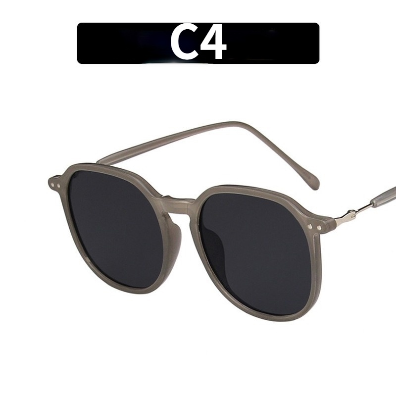 (YUZHU) COD Kacamata Hitam Polarized Brown Gaya Korea INS Retro Oversized Frame Sunglasses Wanita