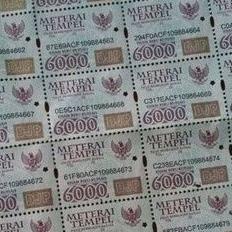 

[KODE GZECI] Materai 6000 Tahun 2010 2011 2012 2013 2014 2015 Matrai Tempel Lama Asli Original Pos
