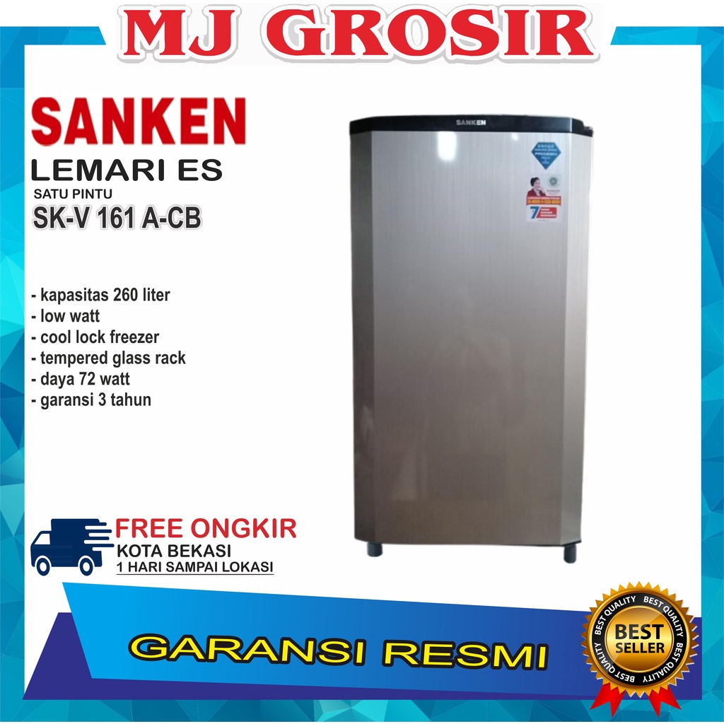 KULKAS SANKEN SK-V 161 CB LEMARI ES 1 PINTU SK-V161CB 160 LITER