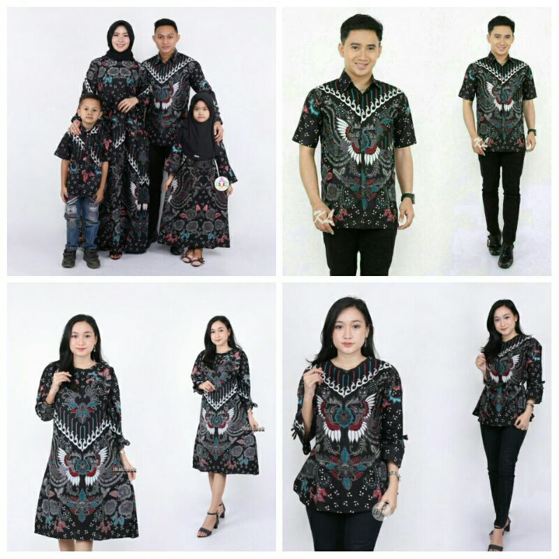 STRPE010 BAJU BATIK KELUARGA BATIK COUPLE KELUARGA BAJU BATIK SERAGAM KELUARGA