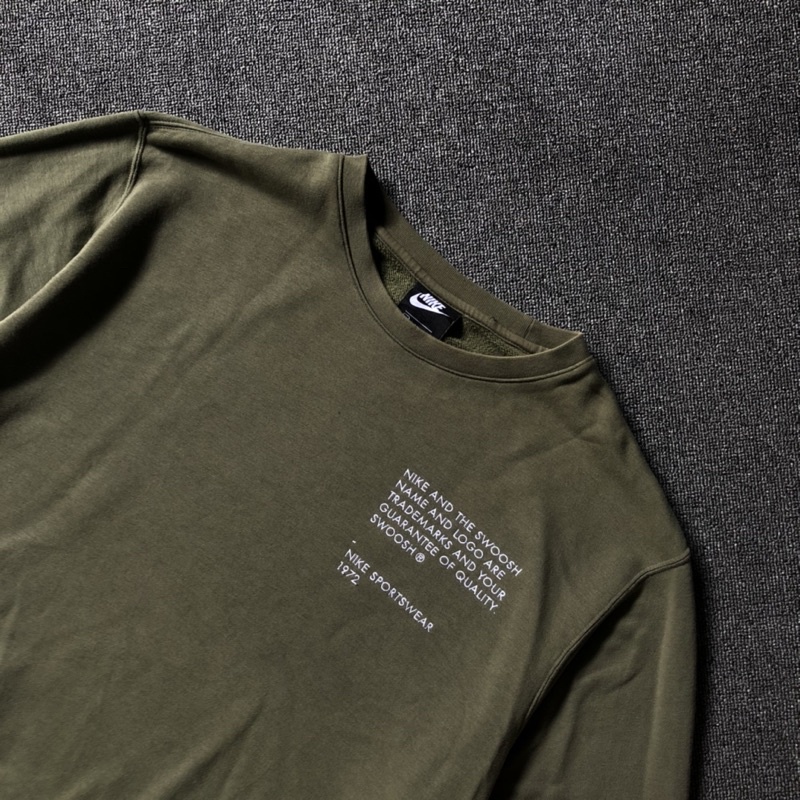 jaket sweater crewneck nike sw big swoosh spell out logo second original