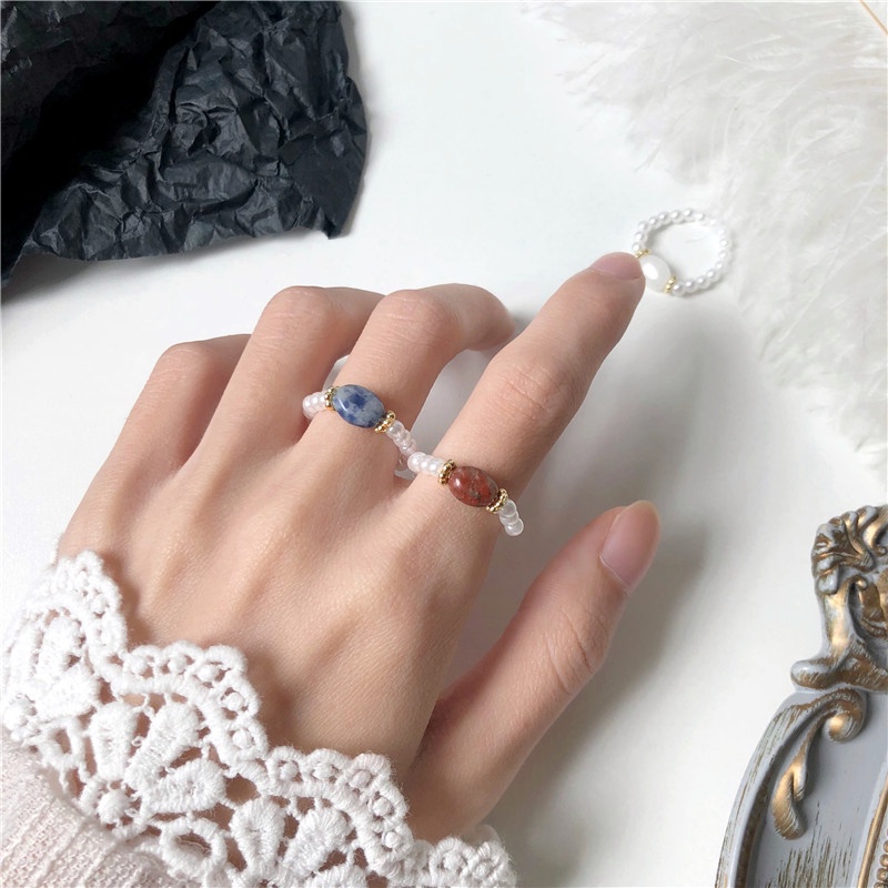 Cincin Mutiara Gaya retro Untuk Wanita