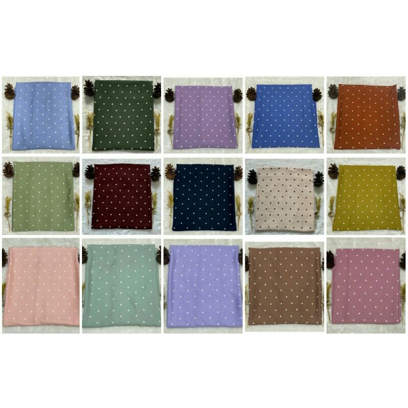 KAIN KATUN RAYON MOTIF POLKADOT VISCOSE  PREMIUM UNIQLO,BAHAN PAJAMAS DAILAY harga (0.50 Meter)