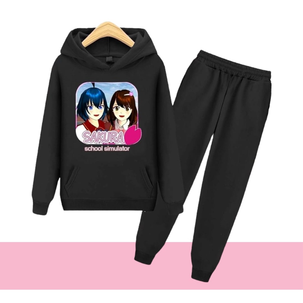 Setelan Sweater Hoodie SAKURA SCHOOL SIMULATOR / 1 Set Sweater Anak kekinian