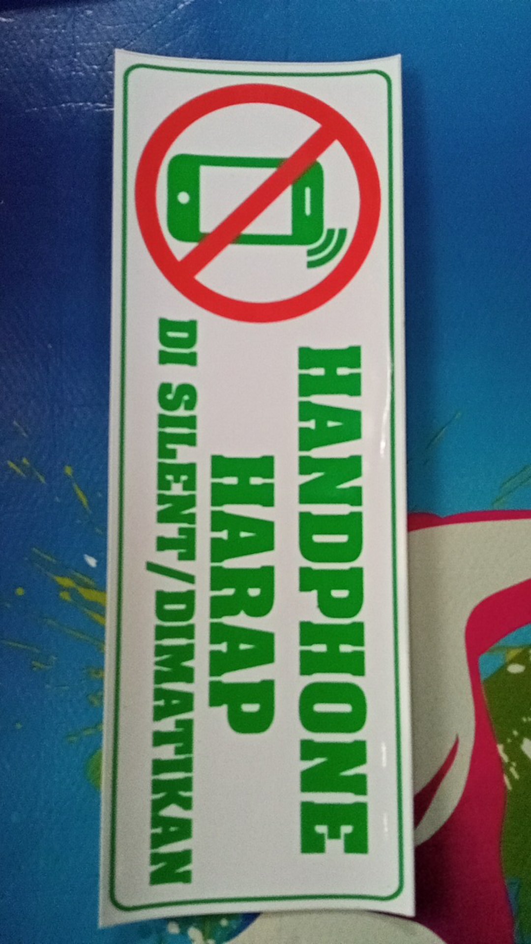 Stiker Dinding Tanda / Sign Matikan Hp