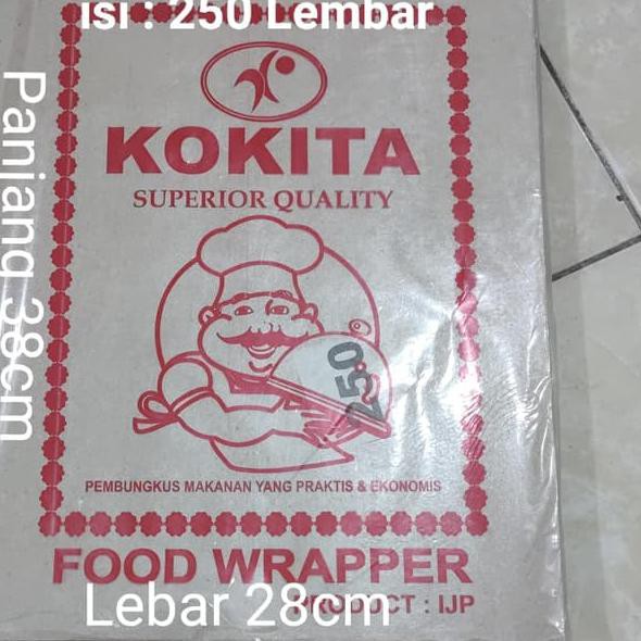 

♣ Kertas Nasi Coklat (isi 250 lbr) - Kertas bungkus nasi ➭