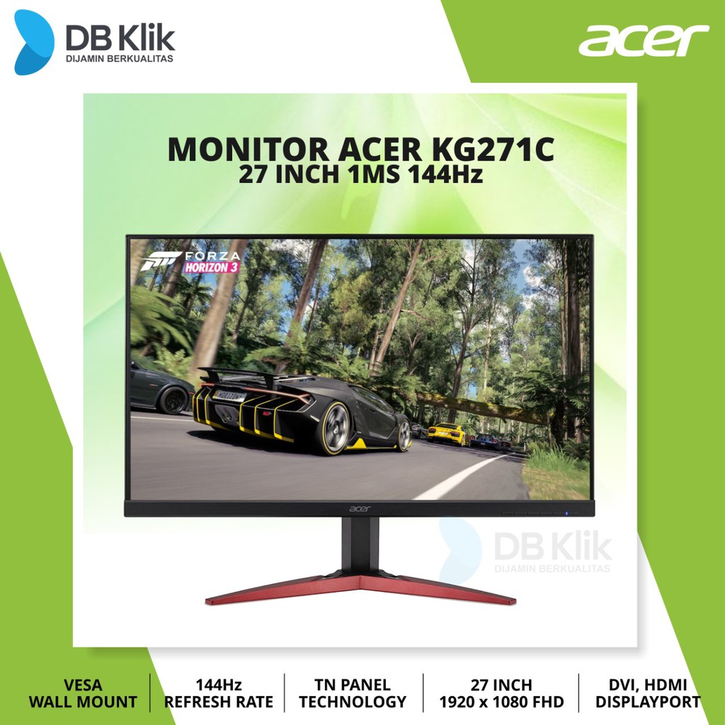 Monitor Gaming Acer KG271C 27 Inch 1ms 144Hz