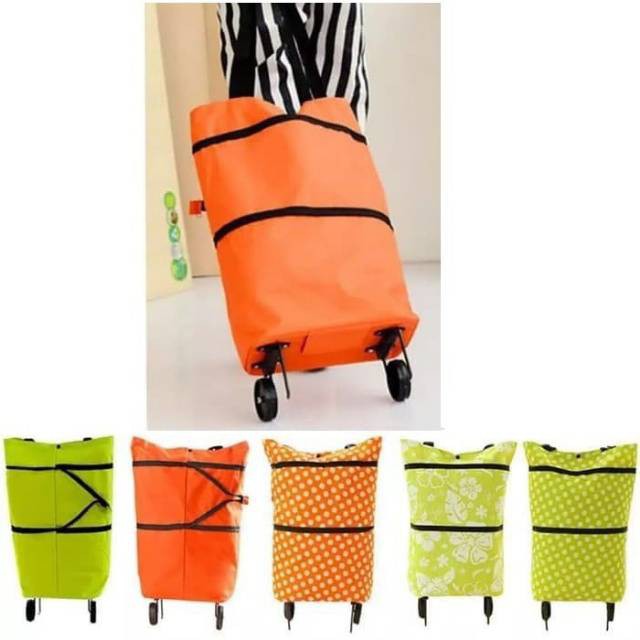 Tas Belanja Roda Dapat Dilipat Foldable Trolley Cart