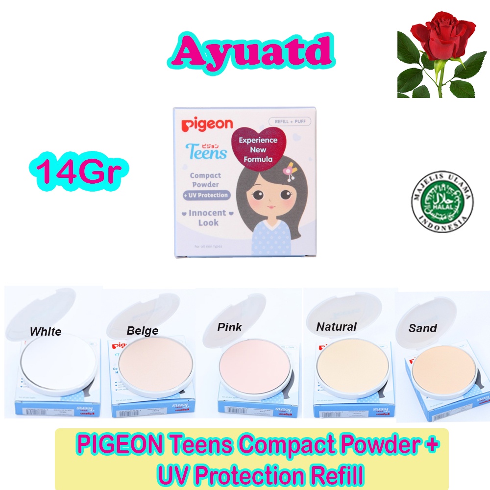 PIGEON Teens Refill Compact Powder + UV Protection 14Gr / Refill Bedak Padat Remaja