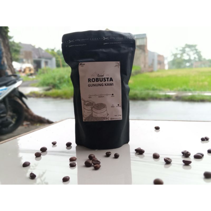 

Roast Bean Kopi Robusta GUNUNG KAWI Premium Kemasan 500gr