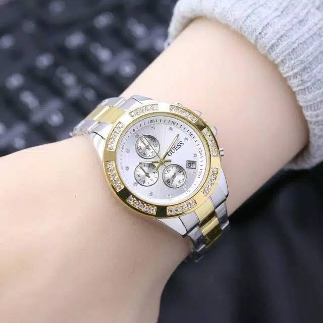 Jam Tangan Wanita Guess Silver Gold Model Terbaru - Jam Tangan Wanita Guess - Jam Tangan Wanita G4