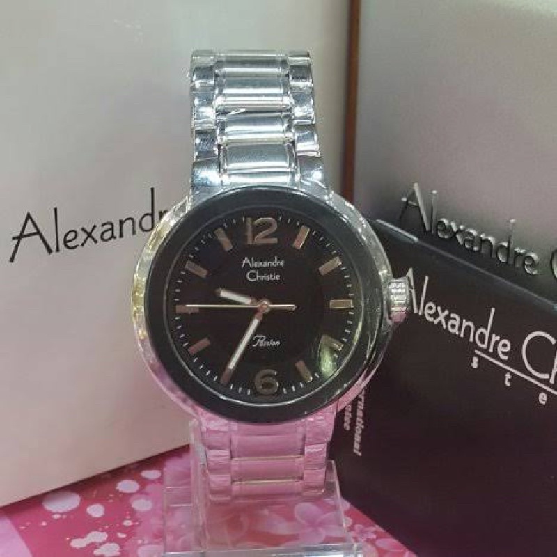 Jam Tangan Wanita Alexandre Christie 2369 Ac 2369 Silver Black Original