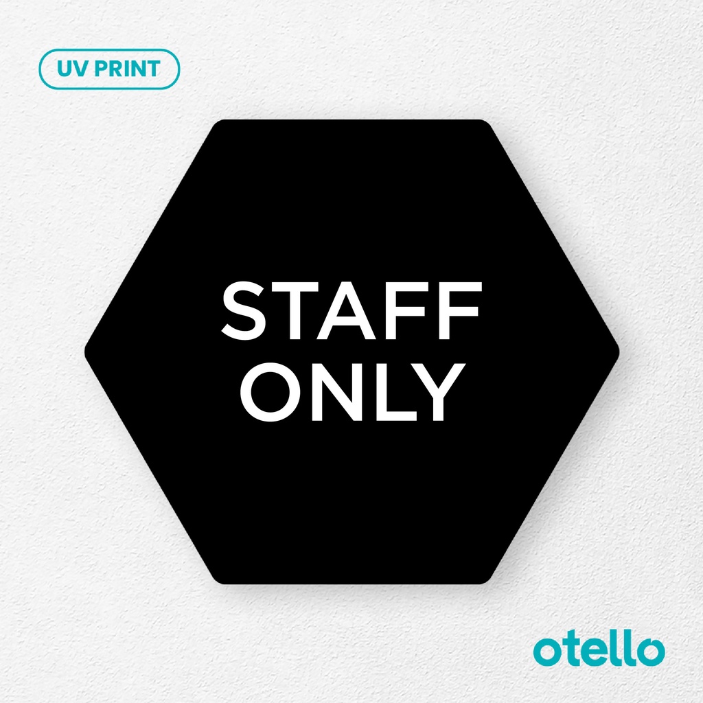 Staff Only Sign Board Akrilik Tempel Dinding Papan Acrylic Restoran Dinding Petunjuk Toko Cafe