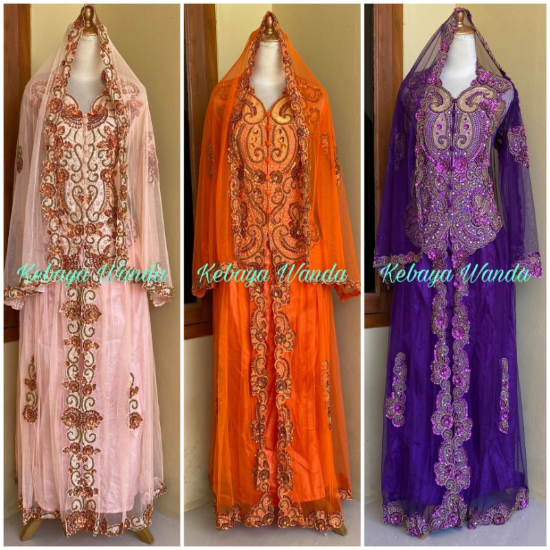 Kebaya Barbie Full Payet + Selendang / Kebaya Akad Pengantin / Kebaya Orang Tua / Kebaya Besan