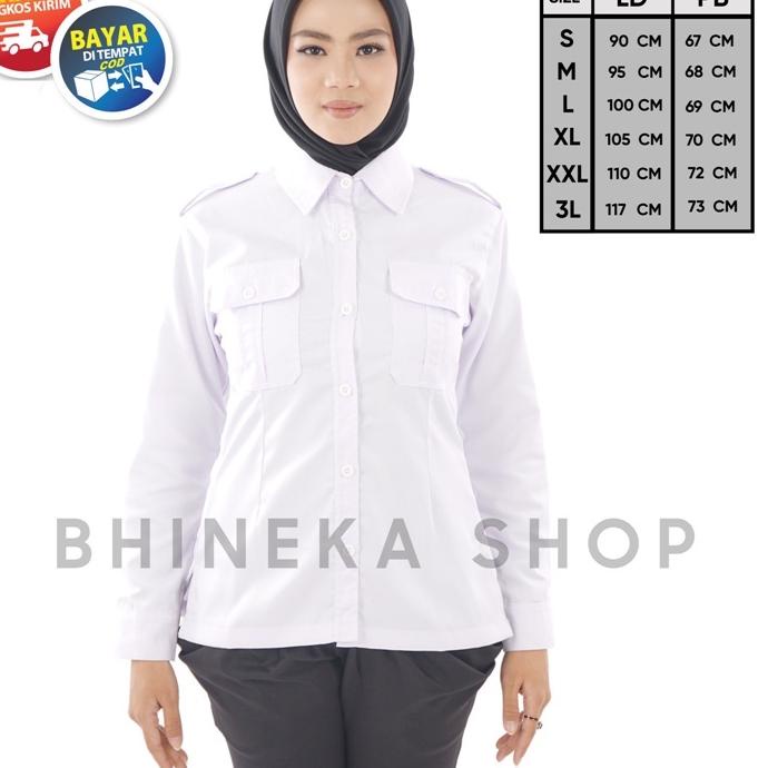 Big Sale Kemeja putih dinas Wanita Baju Putih Pdh Pns Wanita Kemeja Atasan Putih Kerja Wanita Baju D