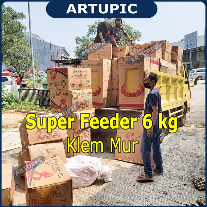 Super Feeder 6 Kg KELIPATAN 20 PCS Tempat Makan Ayam Klem Mur Pedaging Broiler 6kg Artupic