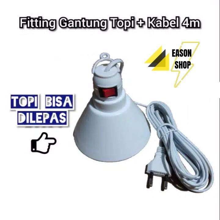 Fitting Lampu Gantung Saklar Topi + Kabel/fitting gantung kabel on off TOFUDA