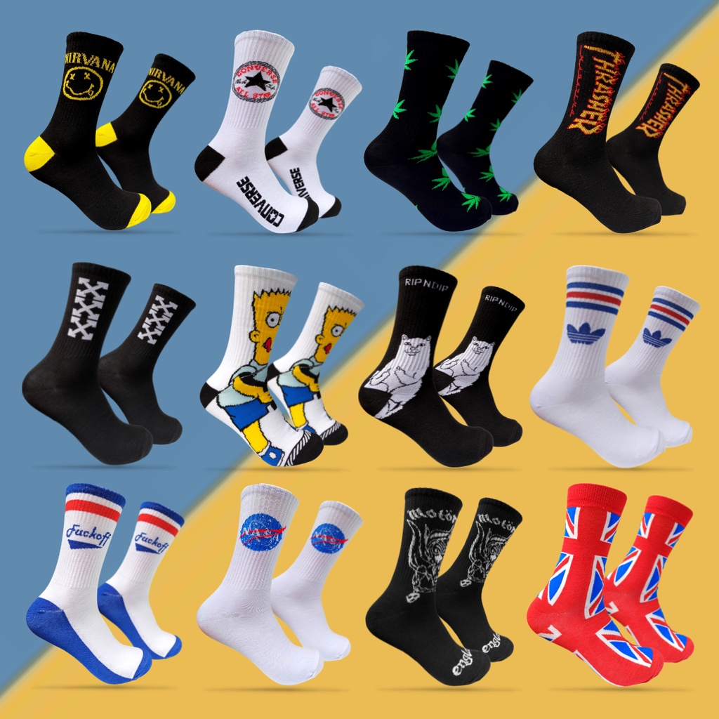 [PROMO] Kaos Kaki Pria Motif Skate Oldschool - The Sumar Official #41