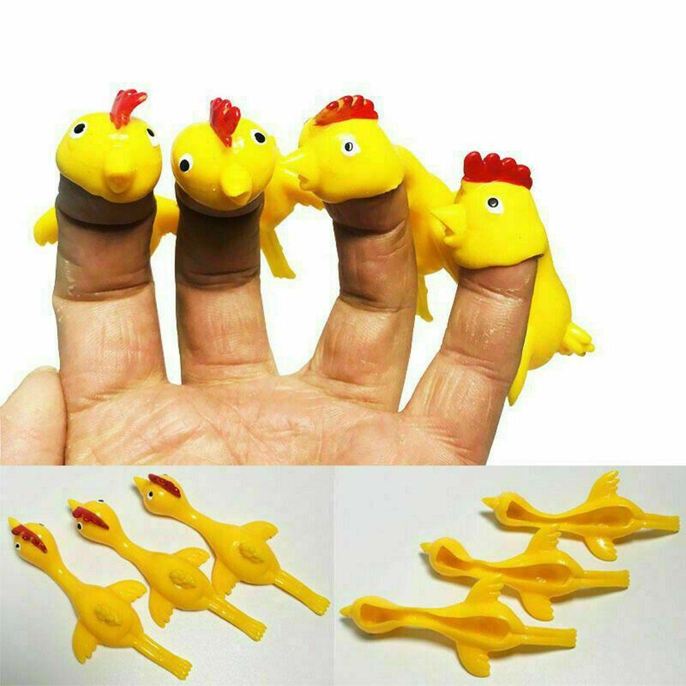 Top 1-20PCS Karet Terbang Ayam Karet Empuk TPR Novelty Mainan Fun Sticky