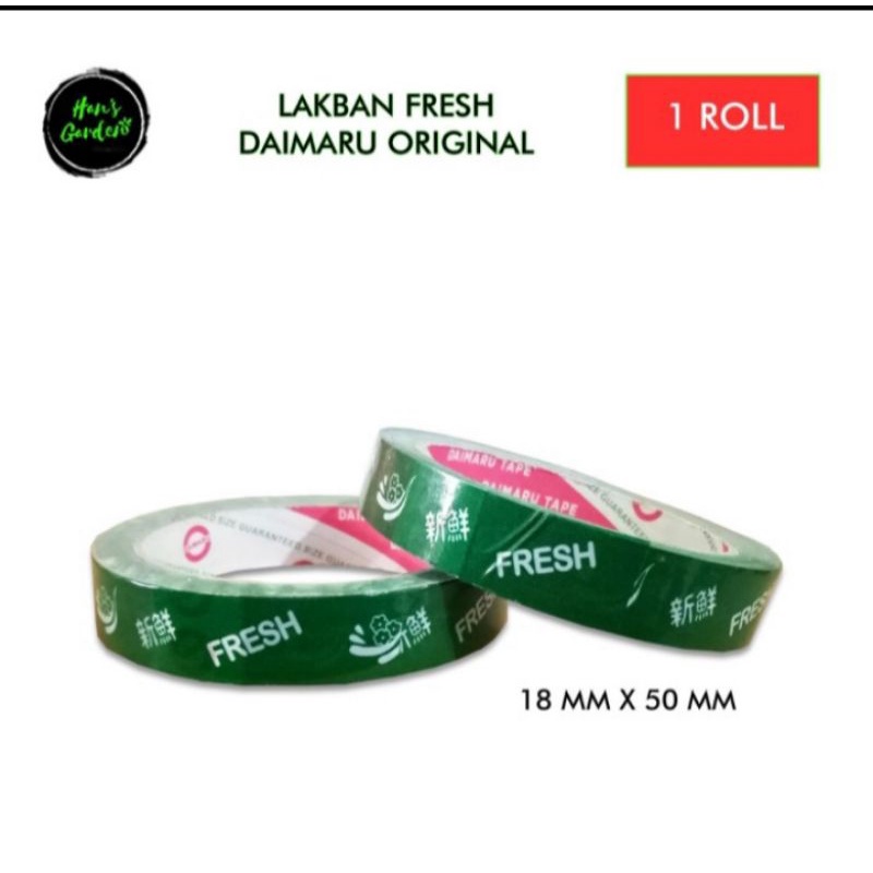 Lakban fresh vegetables DAIMARU ori isolasi solatip sayur 1 lonjor isi 16