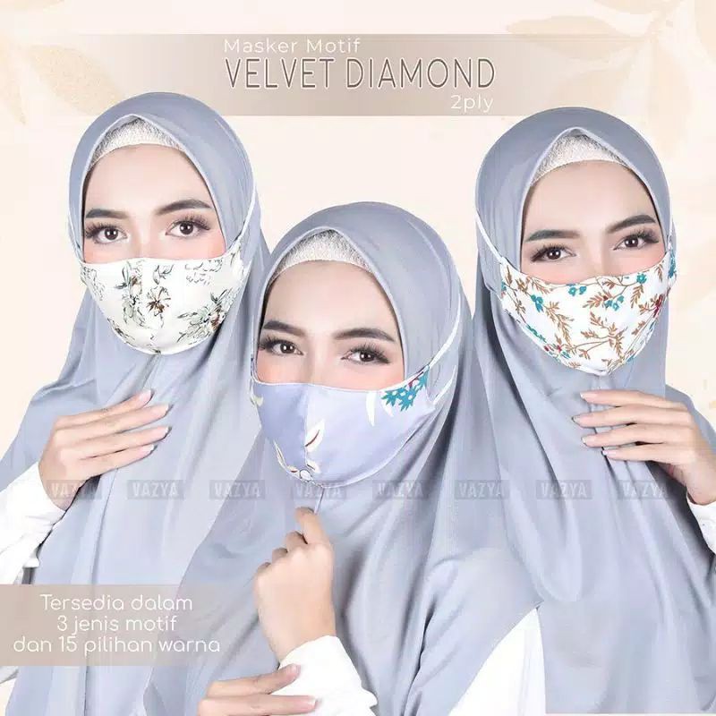 Masker Motif Velvet Diamond 2ply