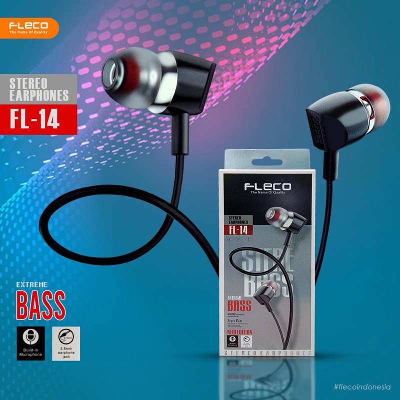 PROMO HEADSET FLECO FL14/ HANDSFREE FL14 STEREO BASS ORI