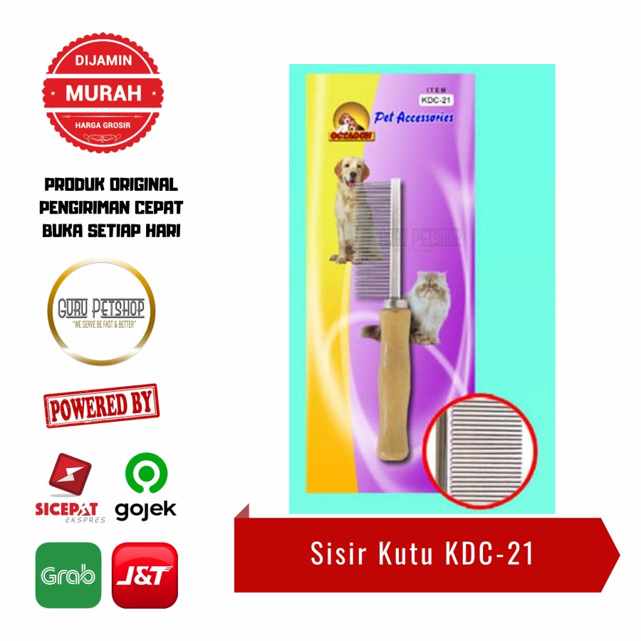 Sisir Kutu Anjing Kucing / Sisir Serit Kutu Octagon KDC-21