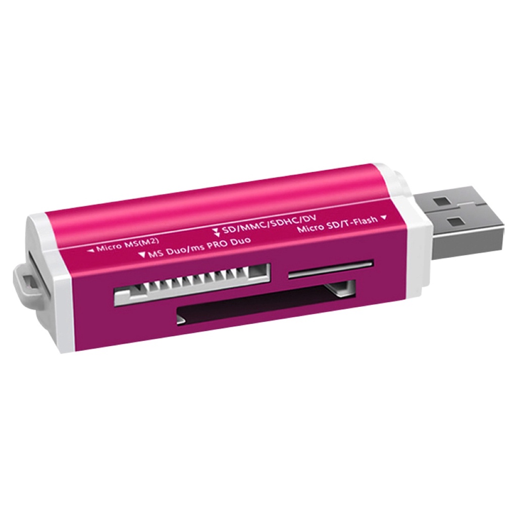 4 in 1 Adapter Card Reader Mini Portable USB TF / MS / M2 Untuk Komputer