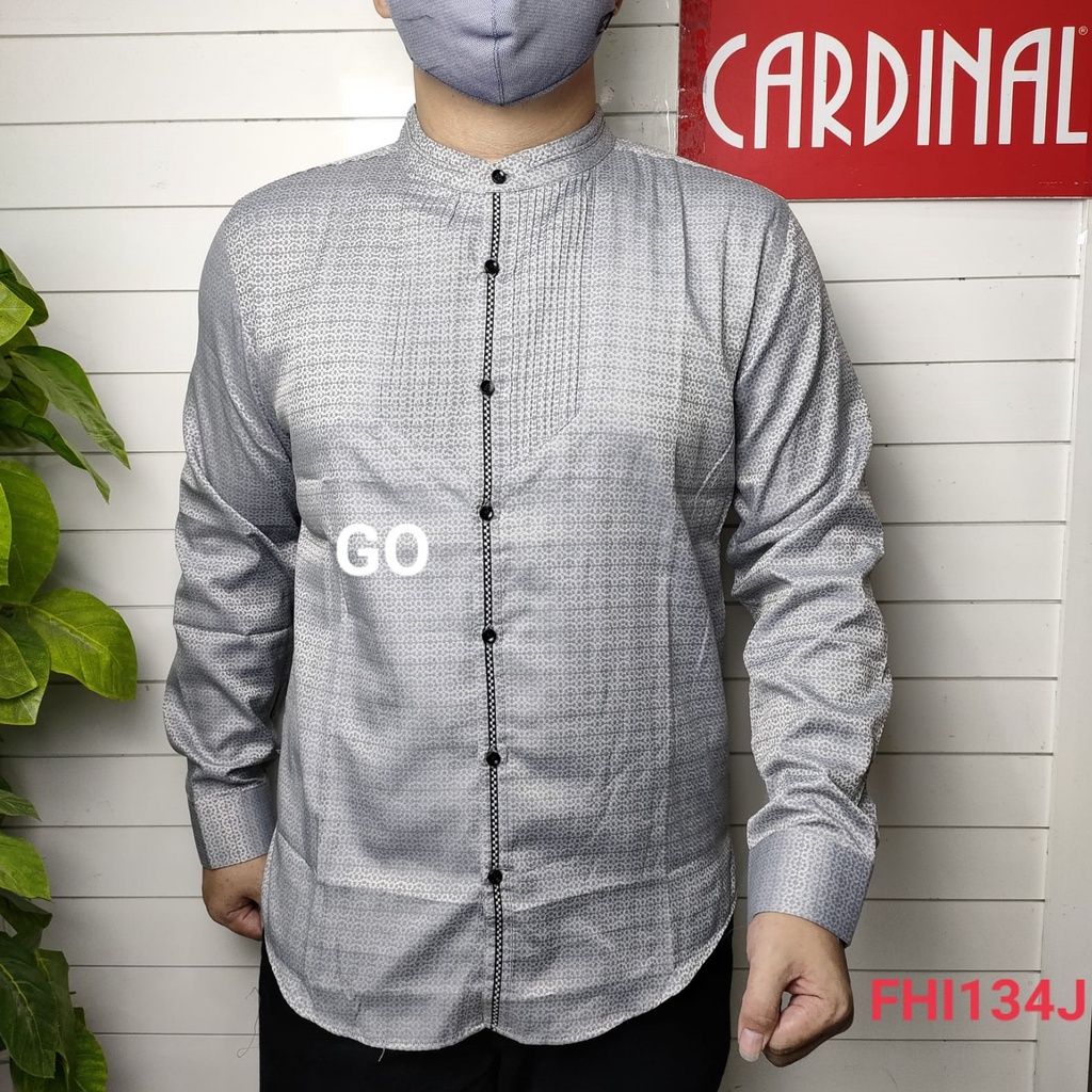 gos 2XL-3XL FR CARDINAL KEMEJA KOKO/TAQWA FORMAL Reguler Pakaian Pria Muslim Lengan Panjang