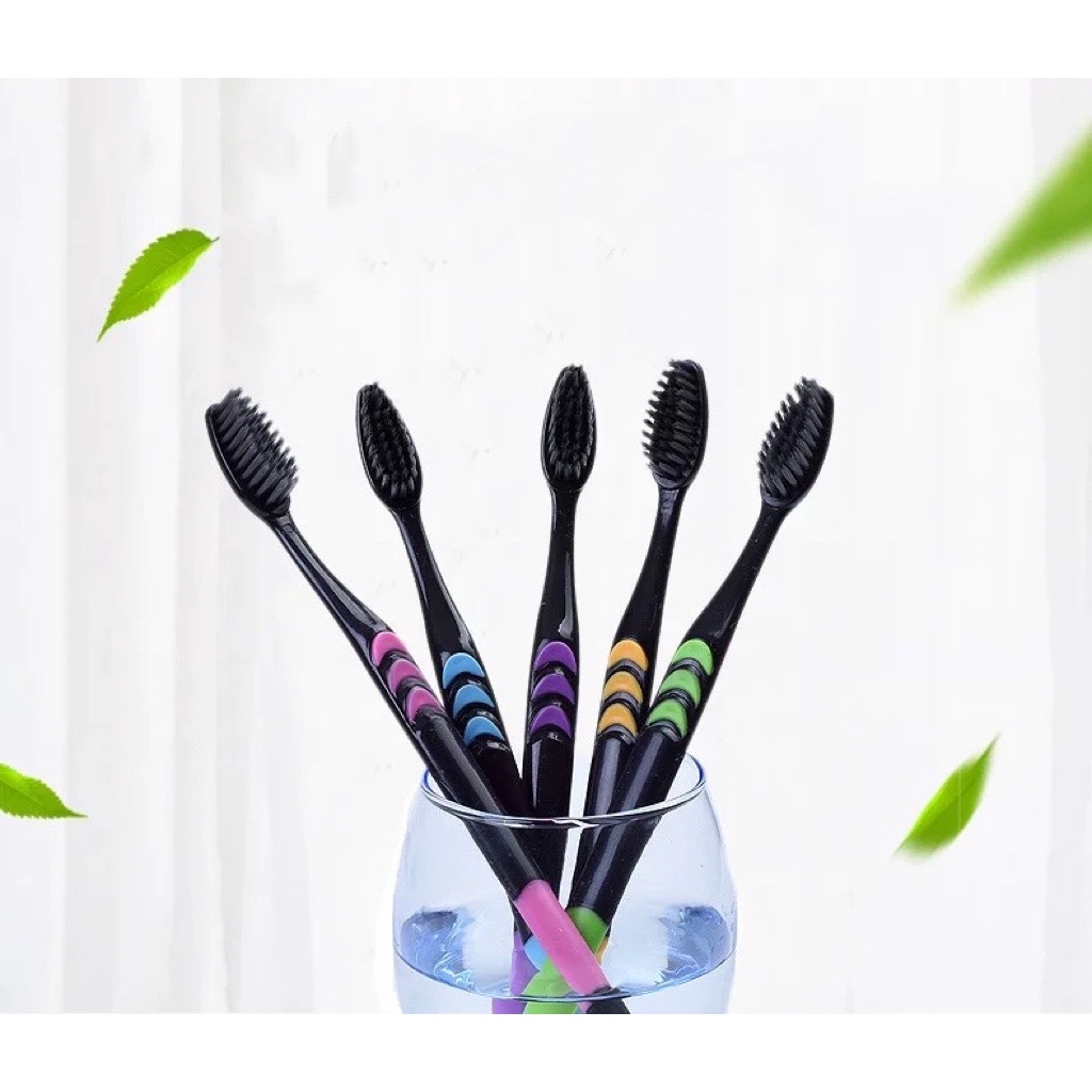 SIKAT GIGI DEWASA GARIS WARNA WARNI 1 SET ISI 10 PCS / Toothbrush Sikat Gigi Double Care Sensitive Soft COD !!!!