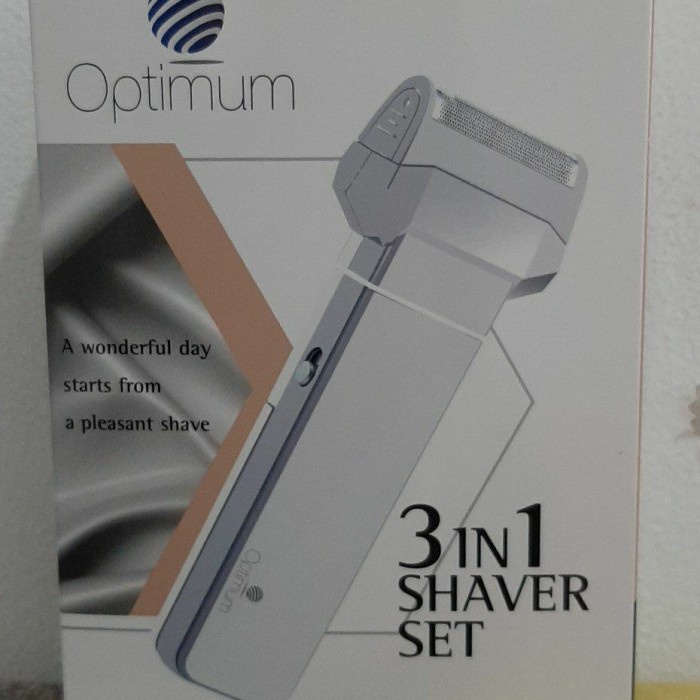 READY COD Optimum Shaver 3 in 1 Shaver SET Alat Cukur