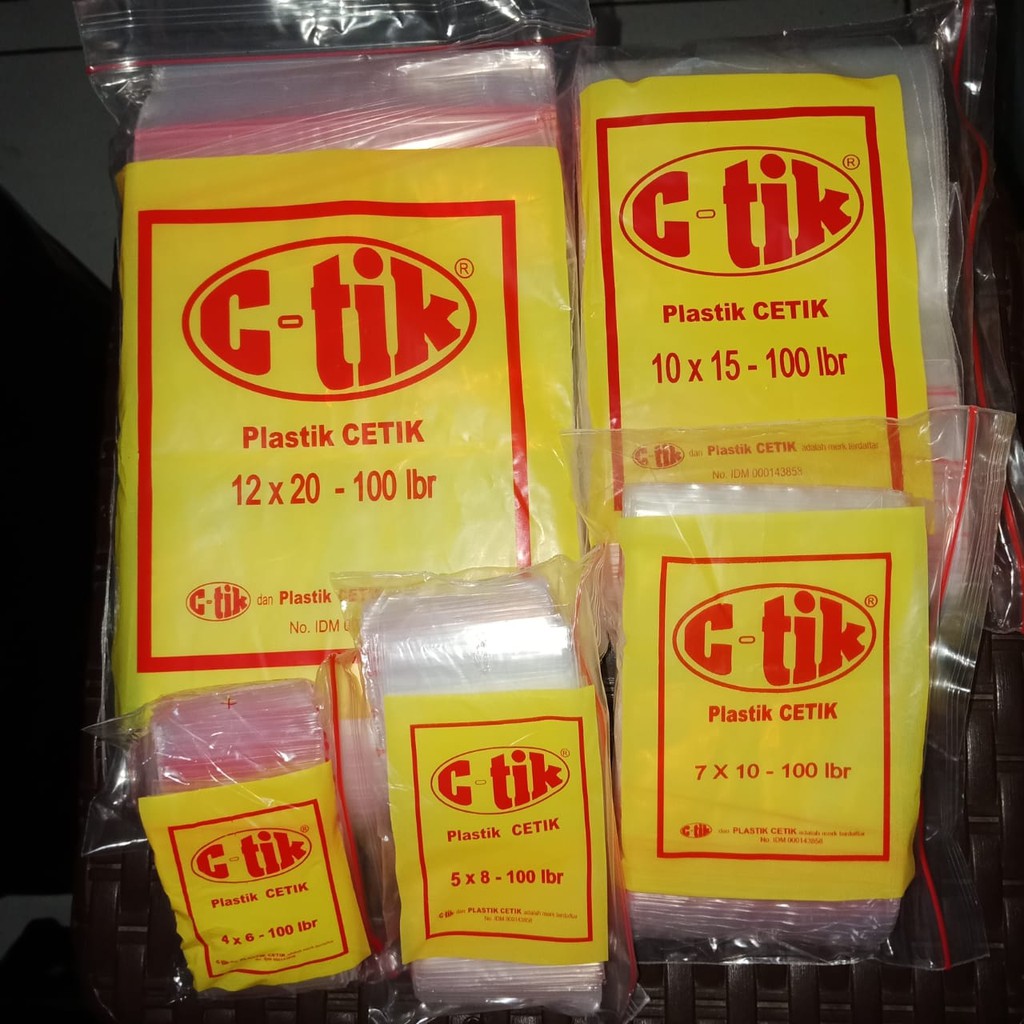 Plastik Bening C-Tik / Klip / Ziplok isi 100 lembar
