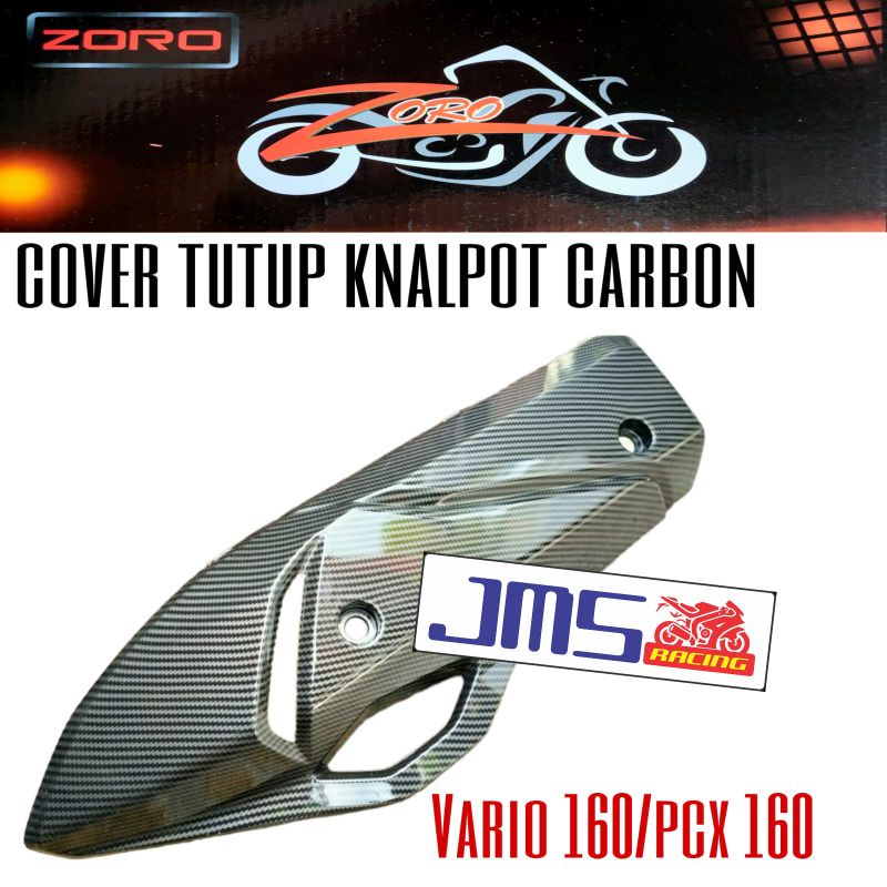 paket cover tutup carbon filter hawa/corong knalpot/cover knalpot carbon vario 160 dan pcx 160 new zoro