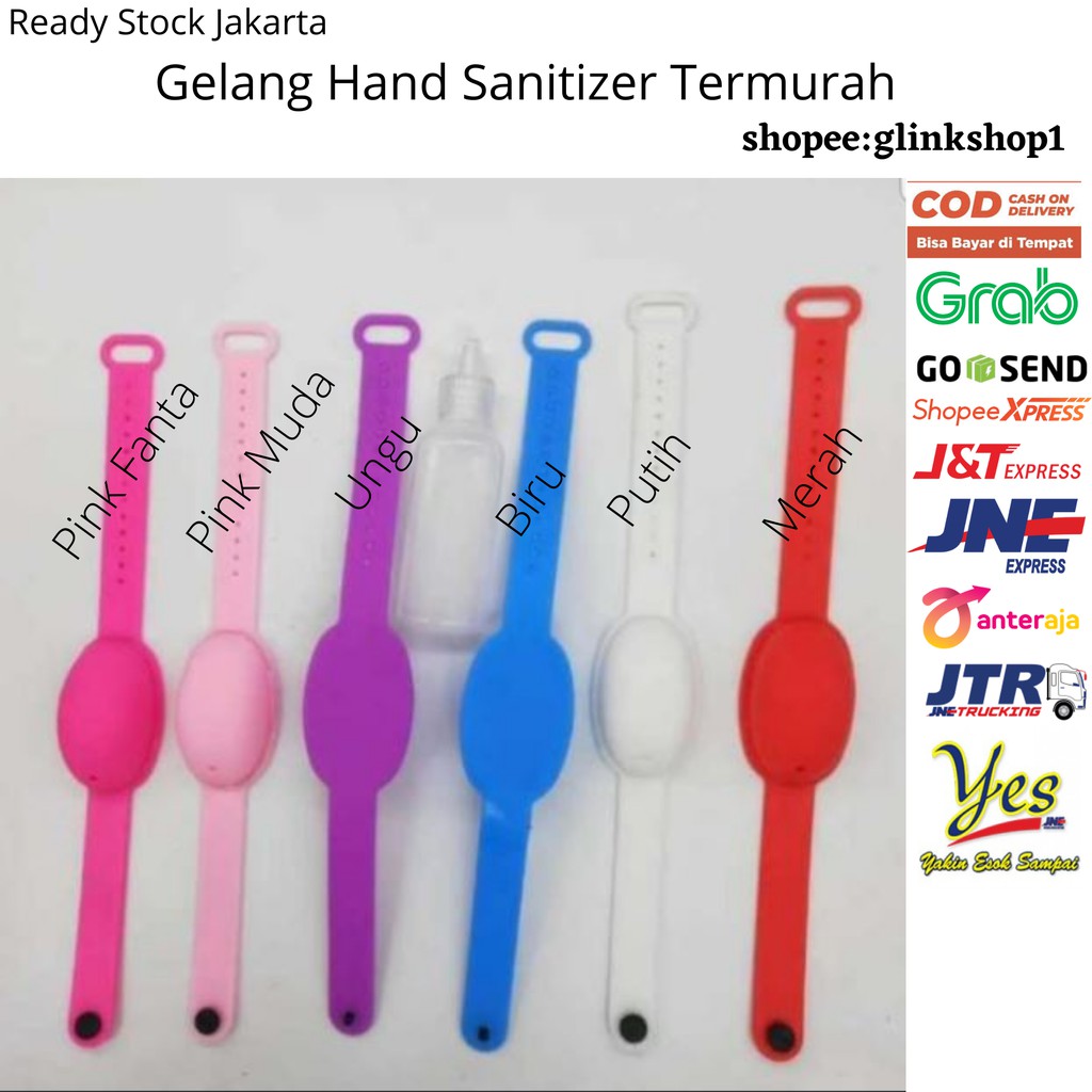 COD  Free Ongkir Gelang Hand Sanitizer Wrist Band Gelang bentuk Jam Silikon Pembersih tangan