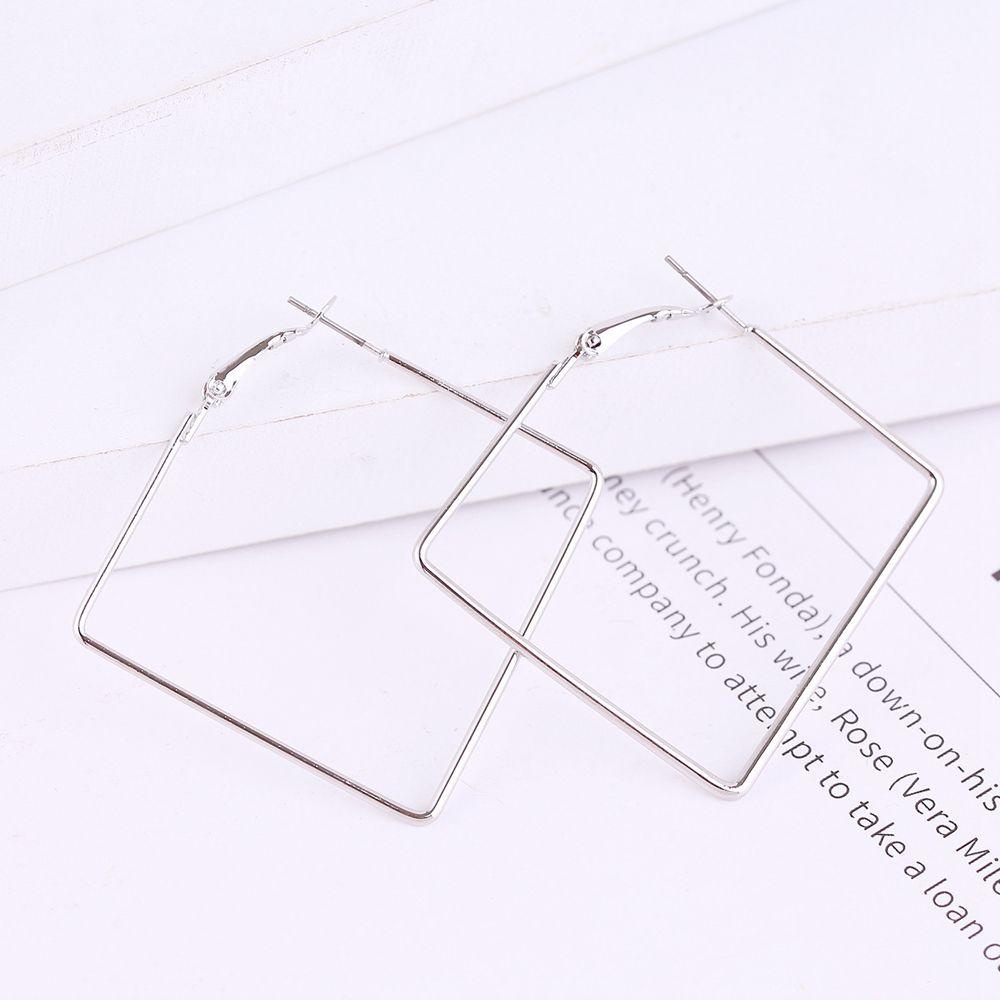 Lily Anting Hoop Geometris Berlebihan Perhiasan Pernyataan Oversizd Hati Persegi Bulat Hexagon