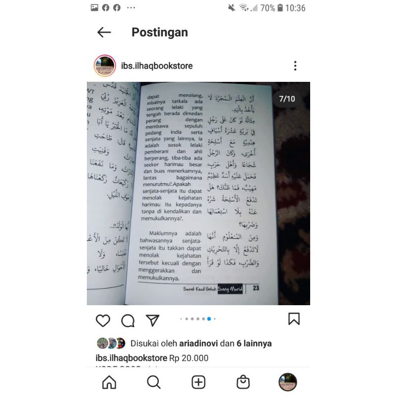 Terjemah kitab Ayuhal walad surat kecil untuk sang murid