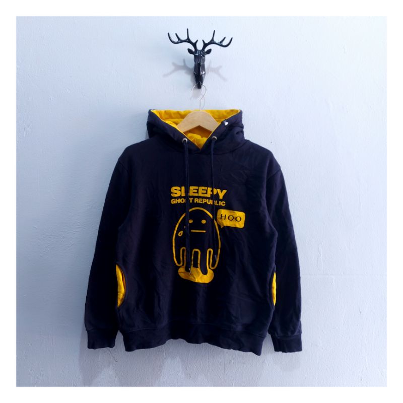 Thrift Hoodie Brand Ghost Republic Navy