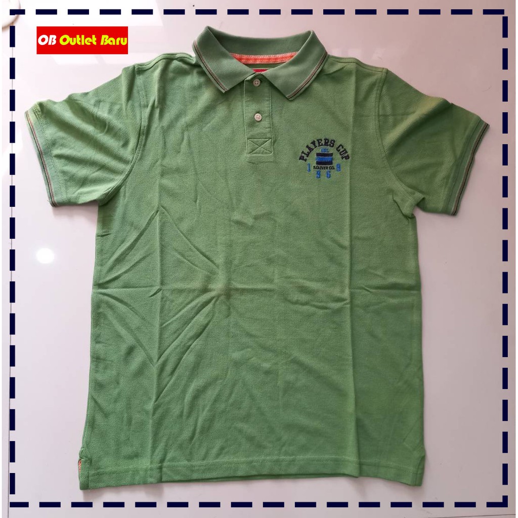 KAOS KERAH pendek S OLIVER HIJAU KEREN MURAH