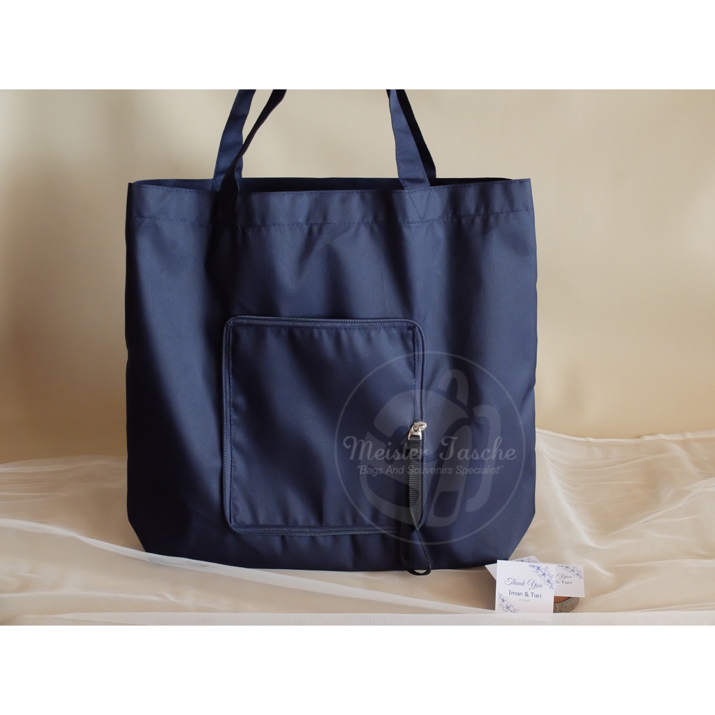 Tas Lipat Foldable Bag Souvenir Pernikahan Gift Tas Belanja Tote Bag