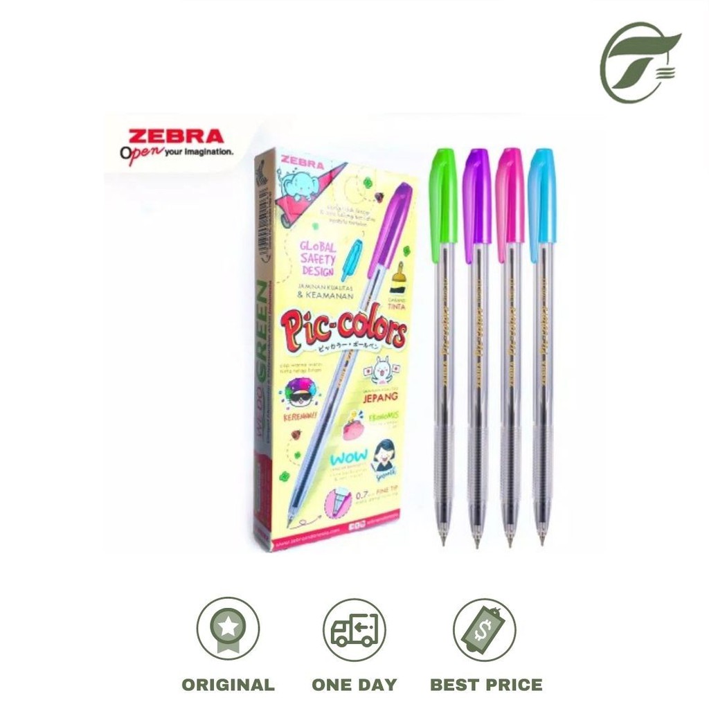 

BALLPEN PIC-COLORS FINE 0.7 SEMI GEL 12PCS/PACK ZEBRA (BLACK)