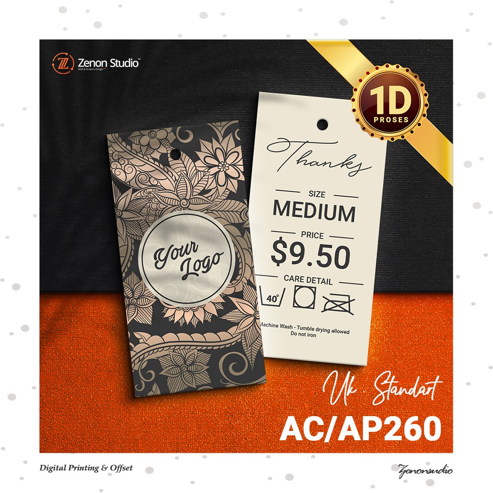 

Hangtag Baju 260 gsm 2 Sisi (Free Desain)