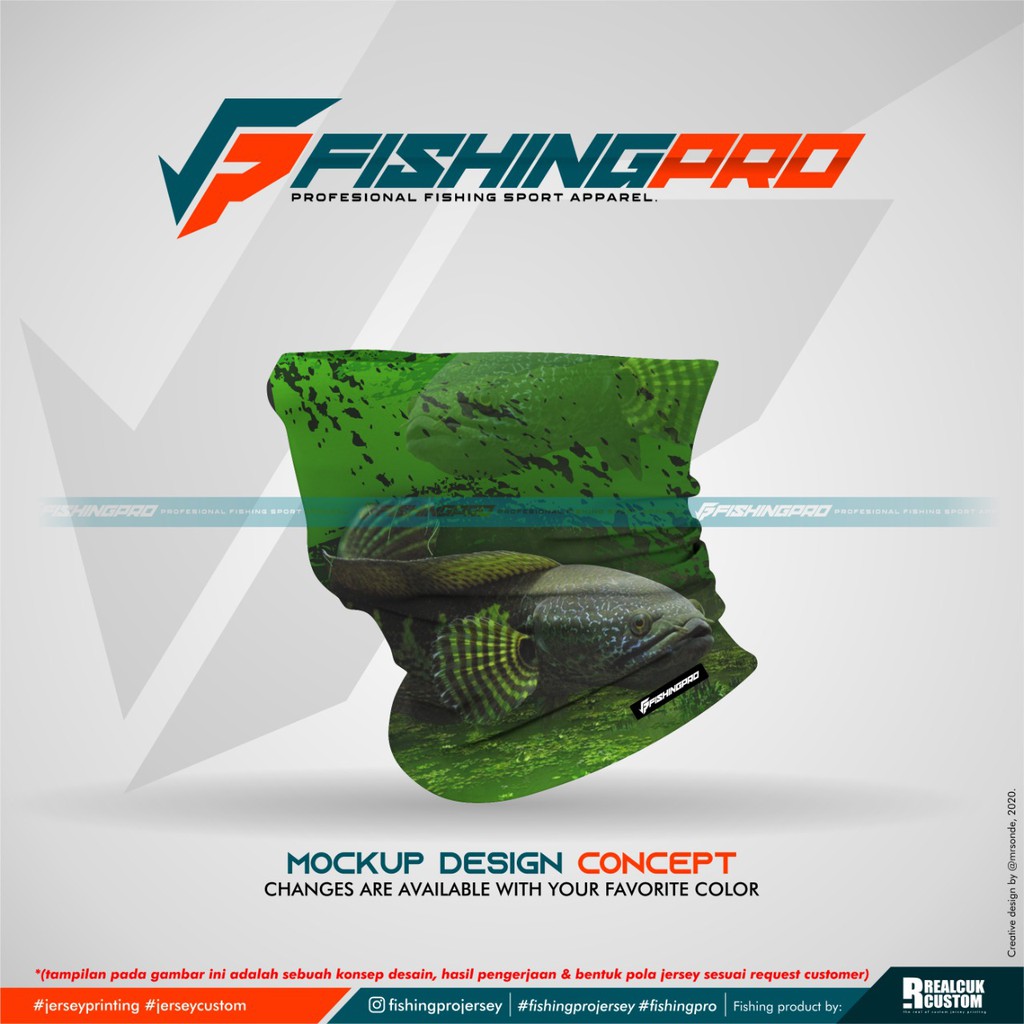 [ READY ] BUFF Mancing TOMAN GREEN Printing