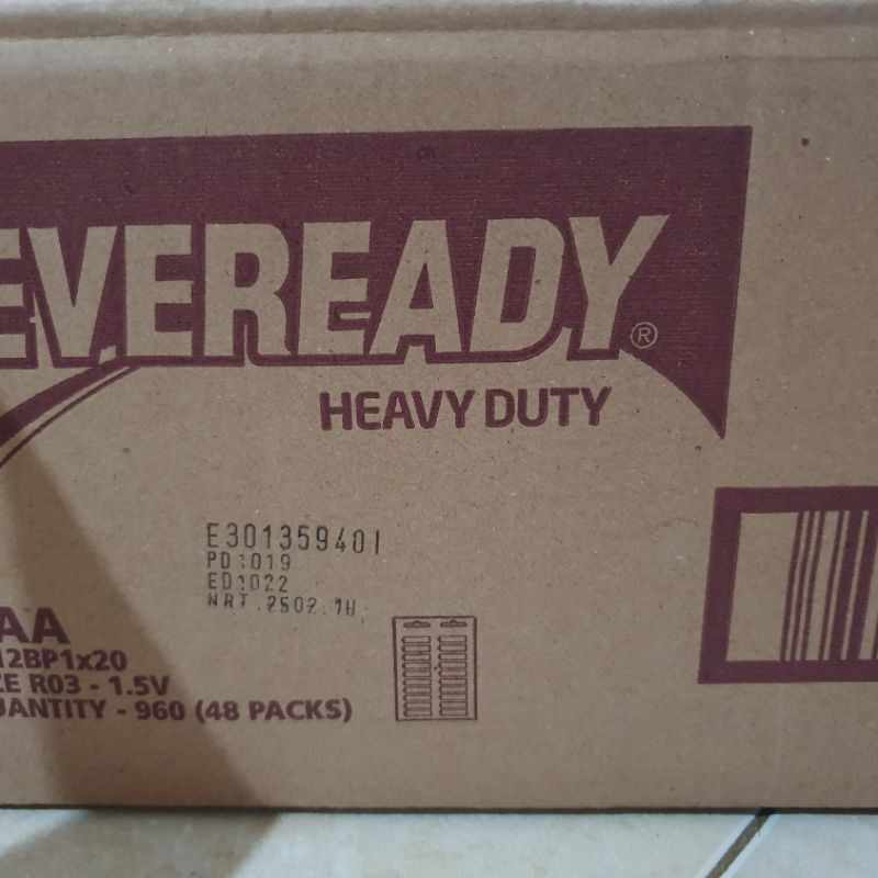 (Eveready) BATERAI/BATTERY/BATTERAI/BATRE EVEREADY AA /AAA MURAH PROMO (Eveready) 1 Baterai