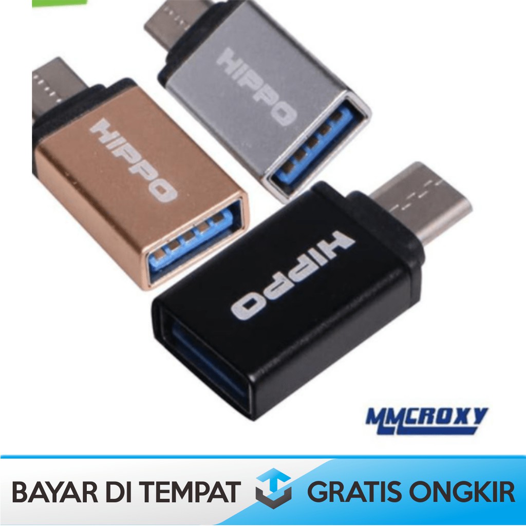 CONVERTER TYPE C HIPPO - ADAPTOR MICRO USB TO TYPE C - OTG MIKRO USB KE TYPE C UNTUK ANDROID SAMSUNG