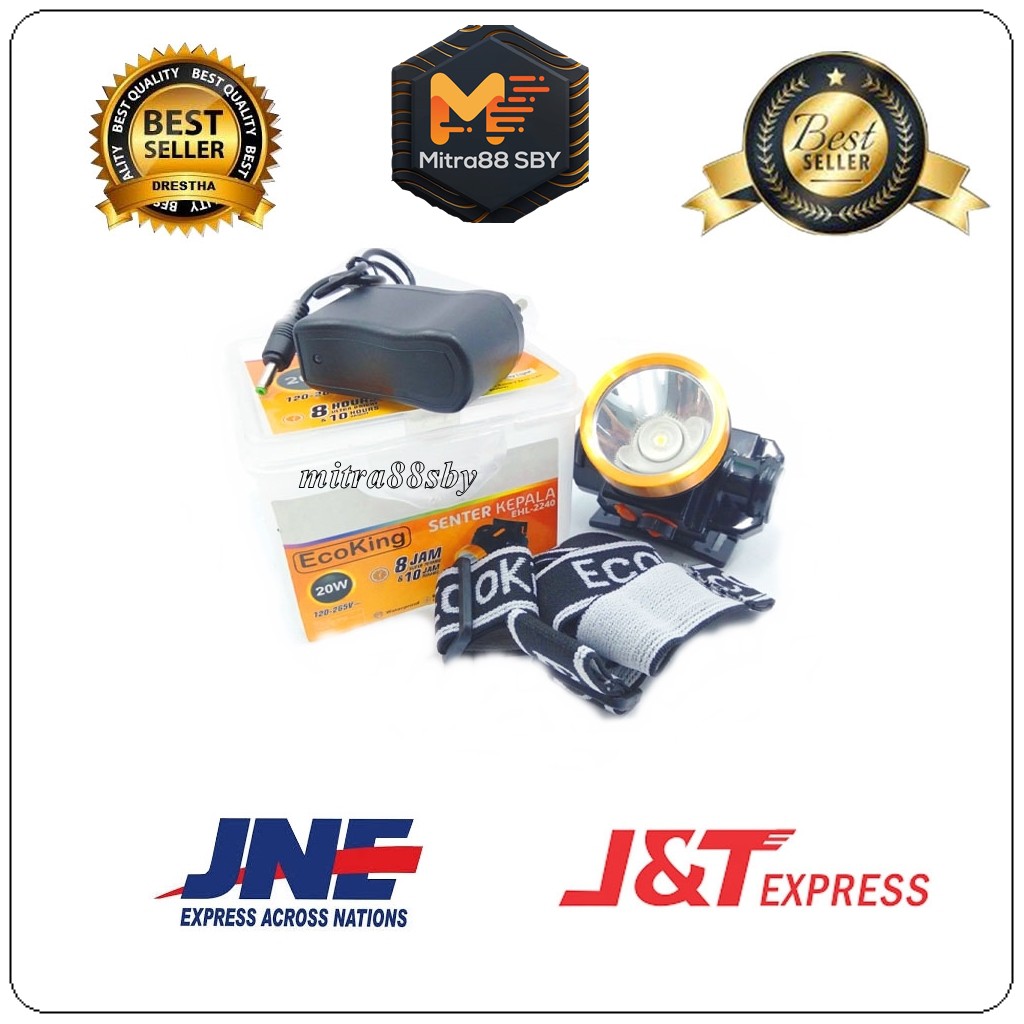 Mitra88sby senter kepala led murah Ecoking ( headlamp ) 2203 2240 2246 2285